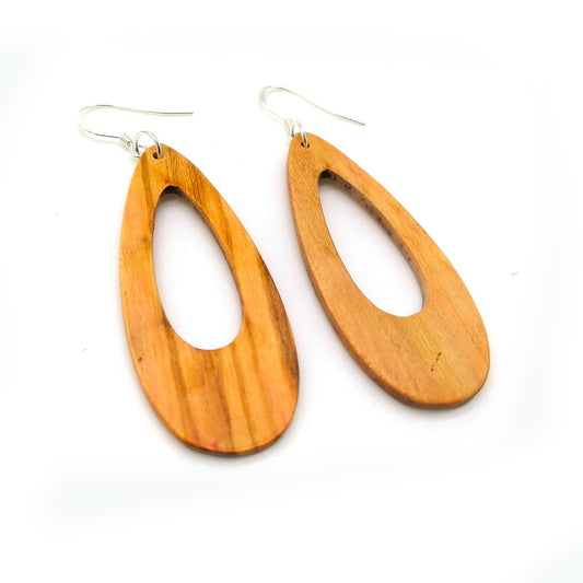 olive woodHandmade  Earrings ear001