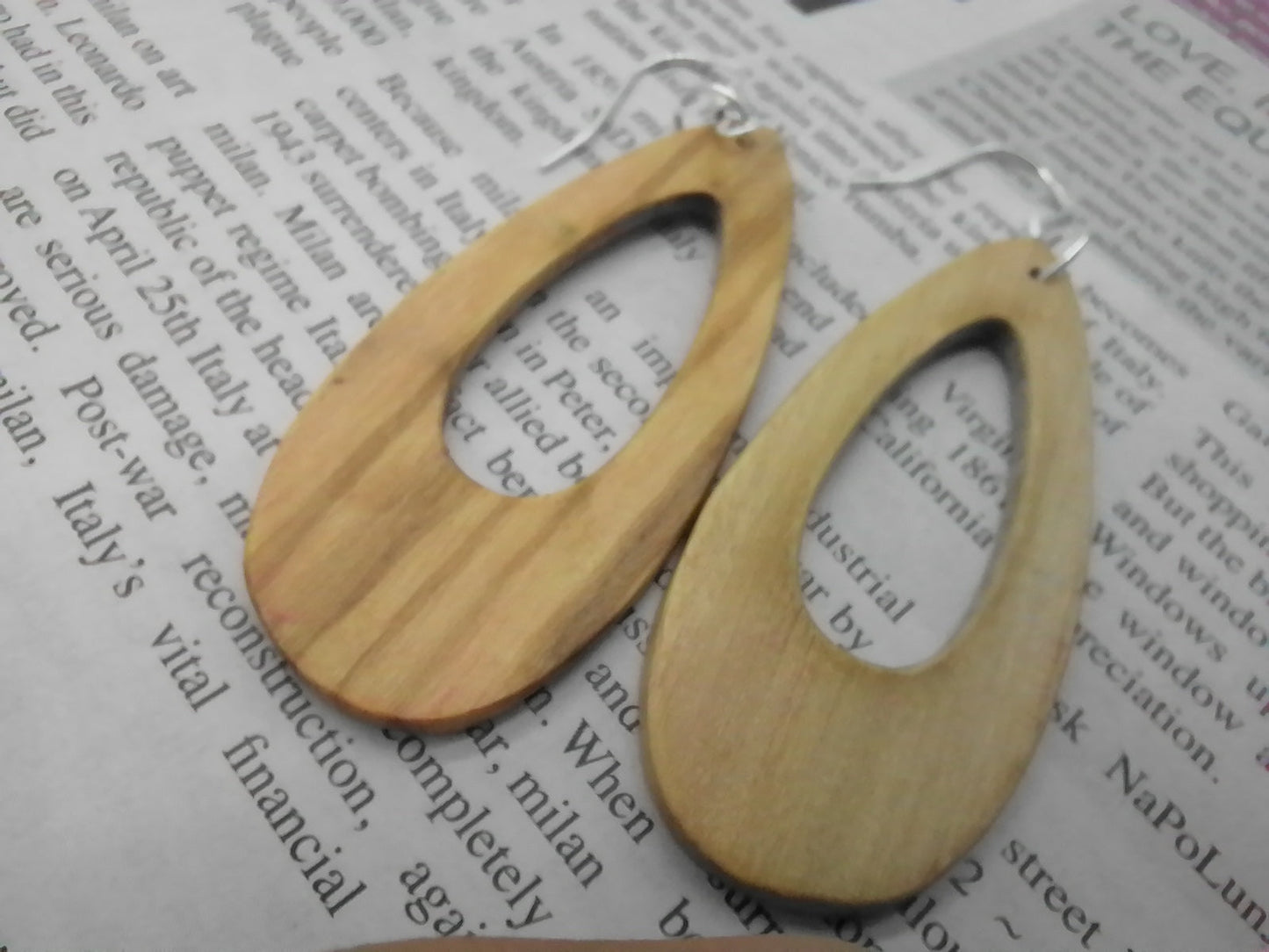 multicolor prtal Wood Handmade Earrings