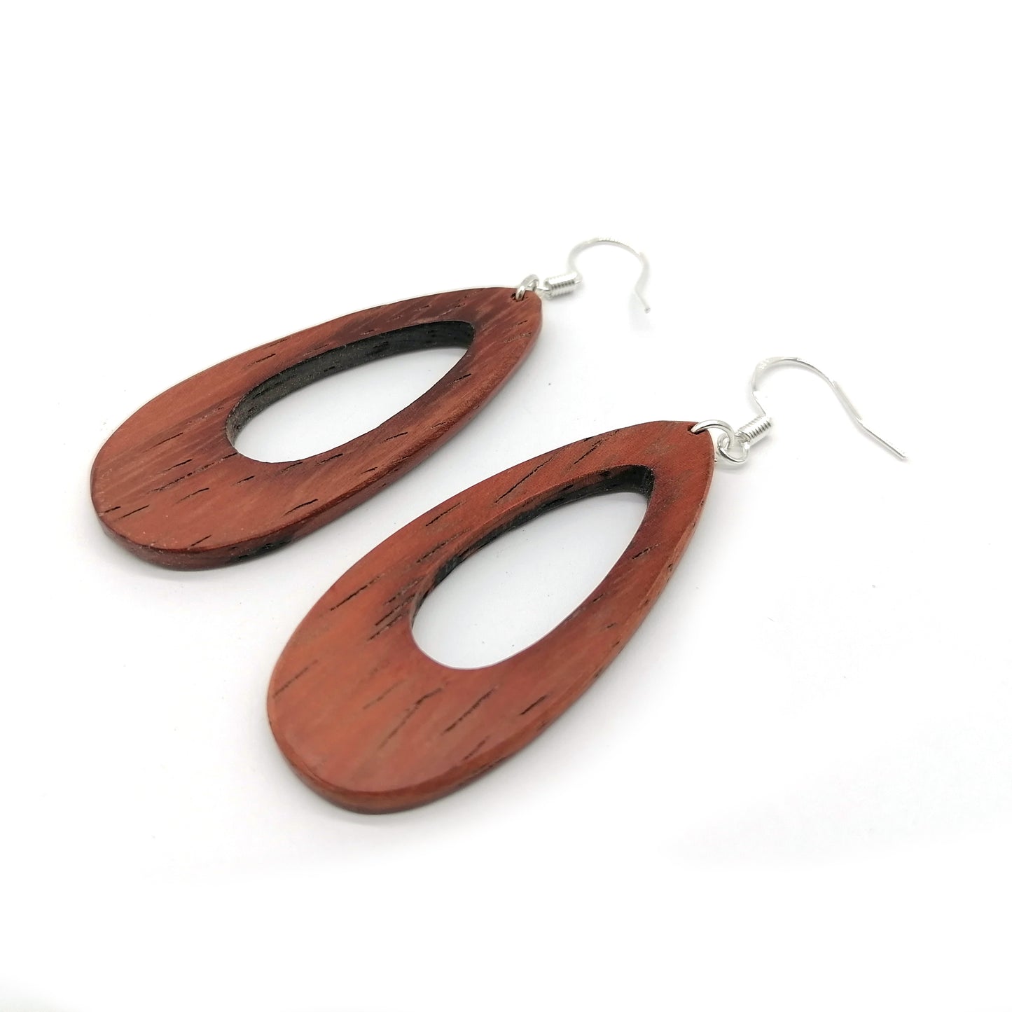 rosewood oval Handmade  Earrings ear020