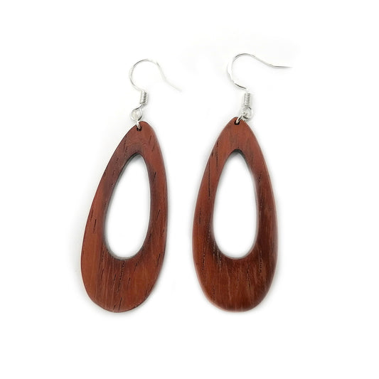 rosewood oval Handmade  Earrings ear020