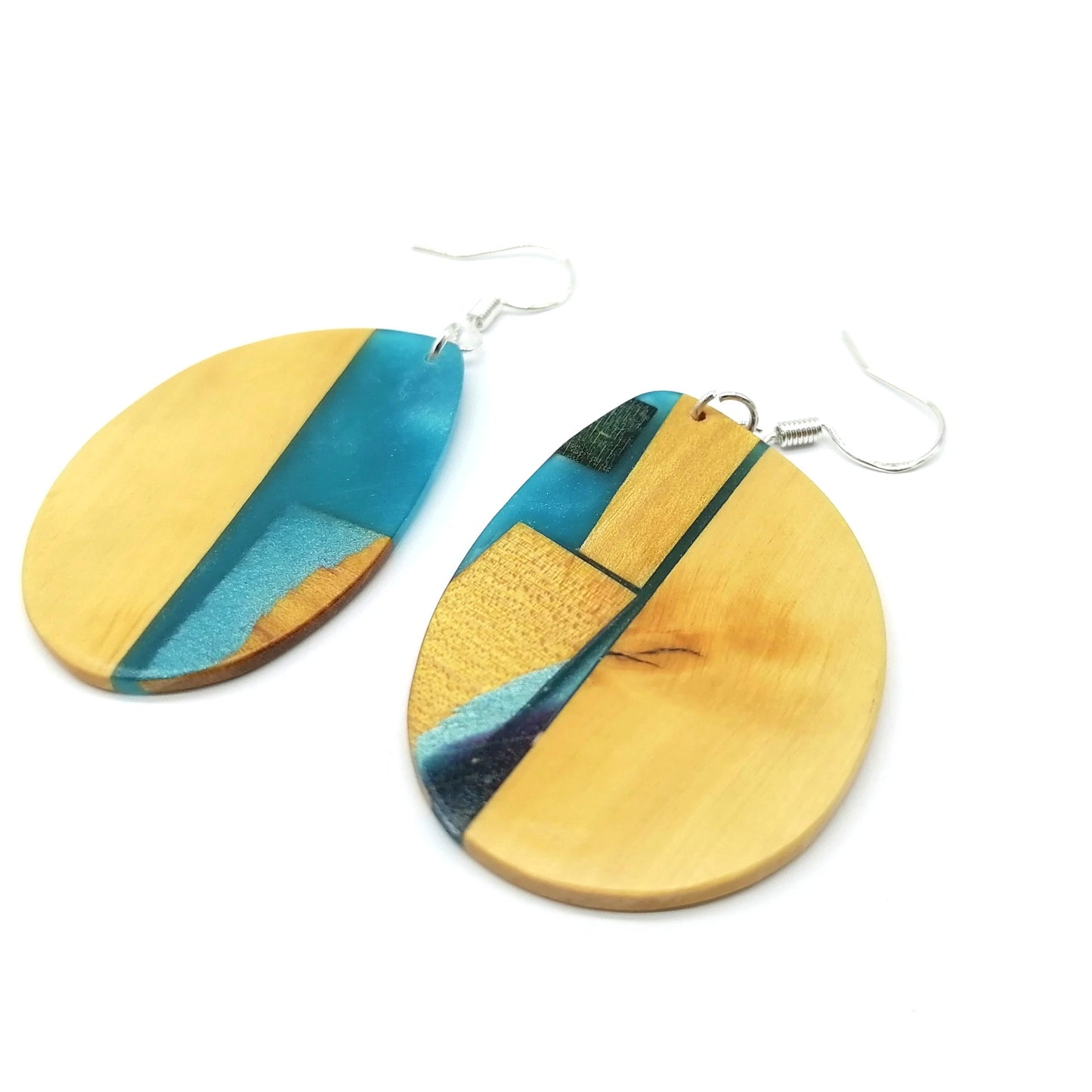 multicolor prtal Wood Handmade Earrings