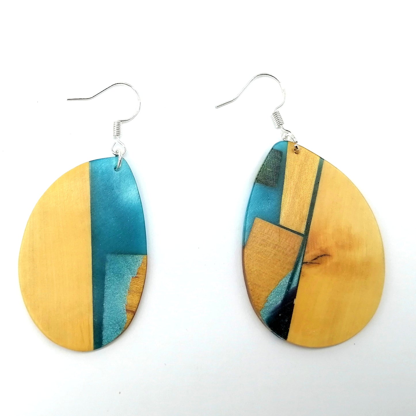 multicolor prtal Wood Handmade Earrings