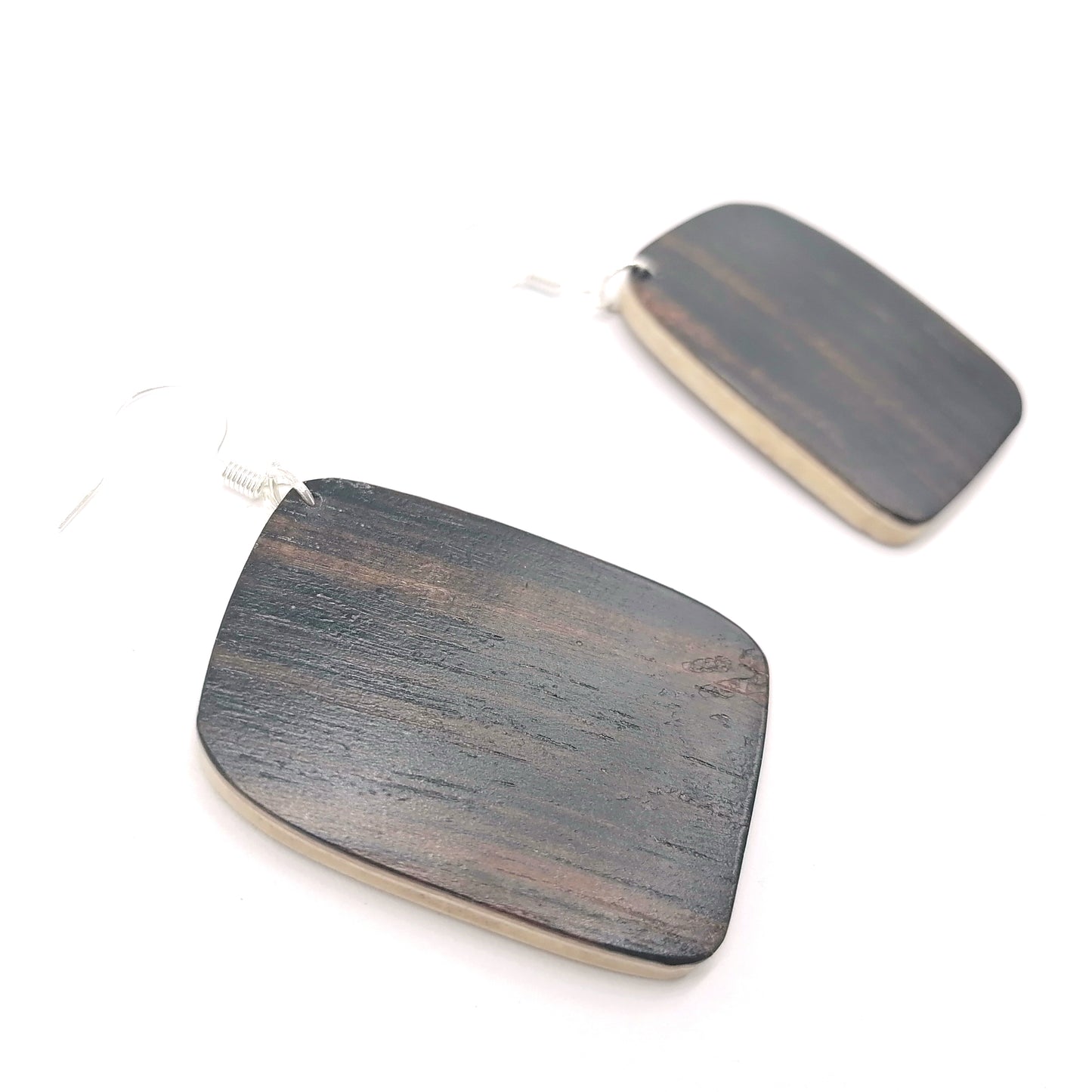 Ebony  Wood Handmade Earrings ear013