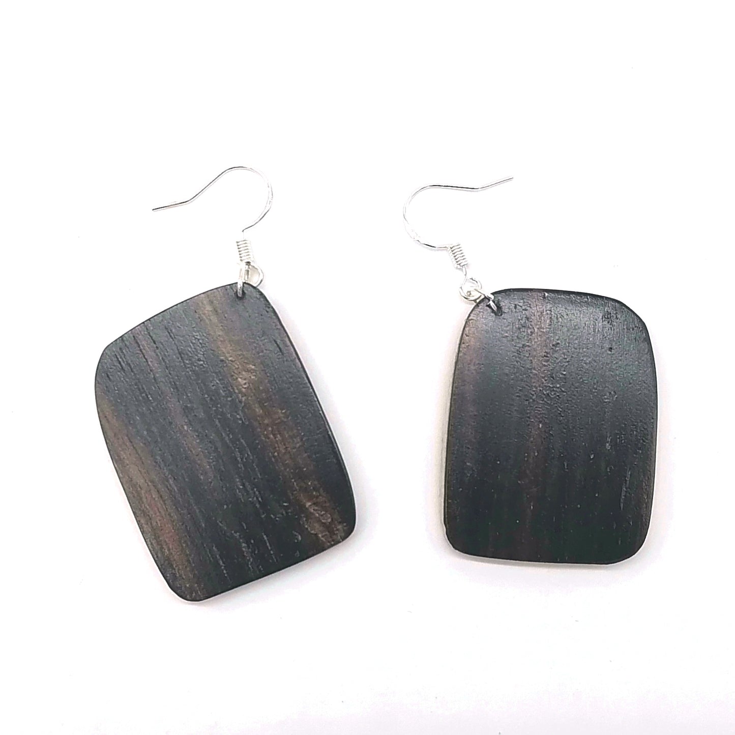 Ebony  Wood Handmade Earrings ear013