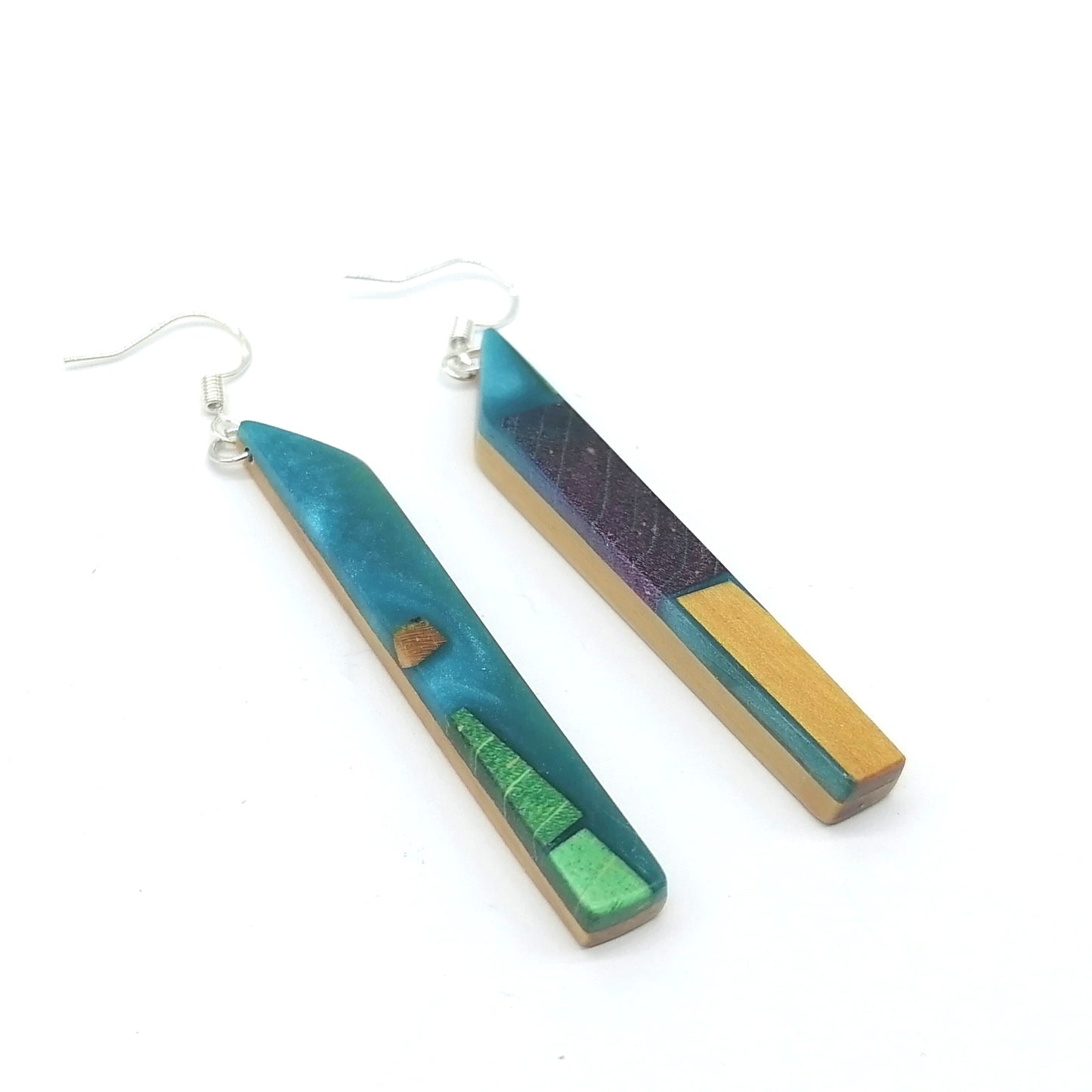 Multicolor  Wood Handmade  Earrings ear015