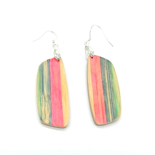 Multicolor  bamboo Handmade  Earrings ear016