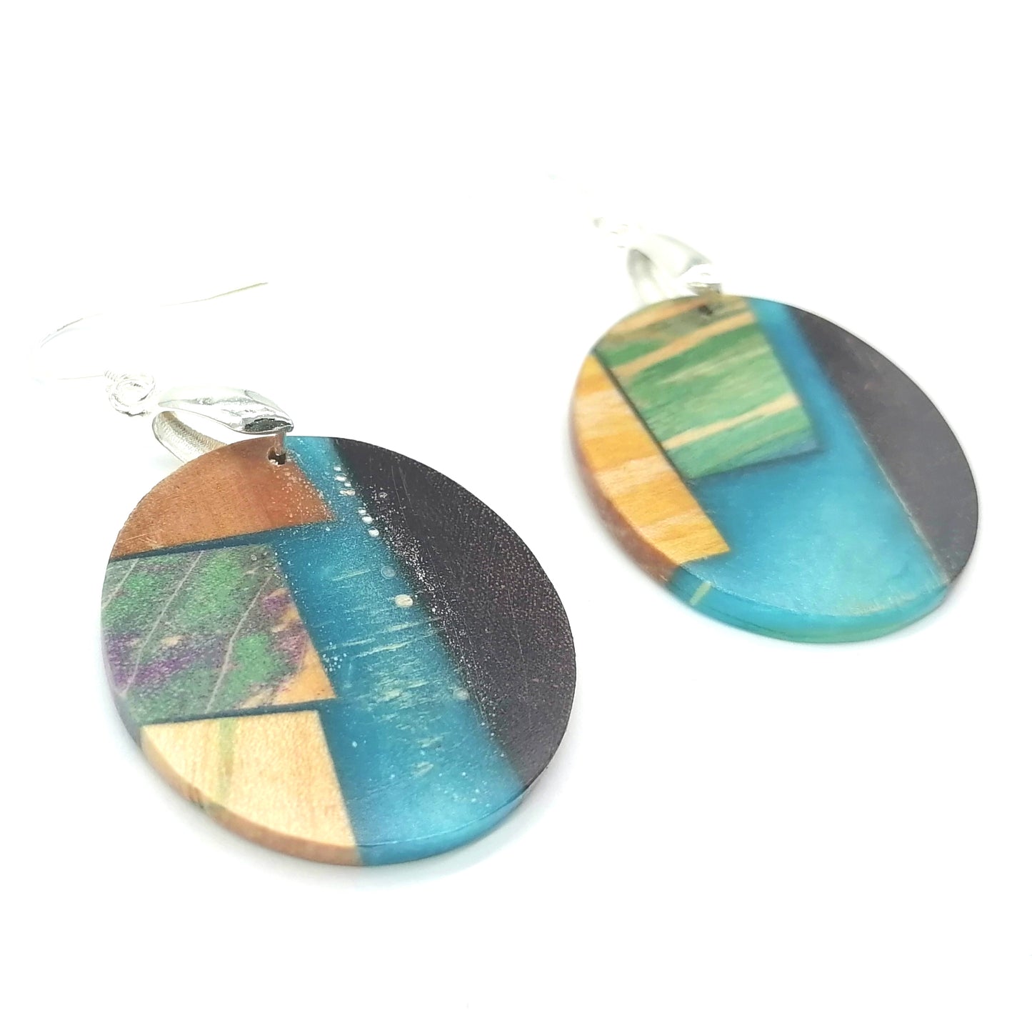 multicolor  Wood Handmade Earrings ear011