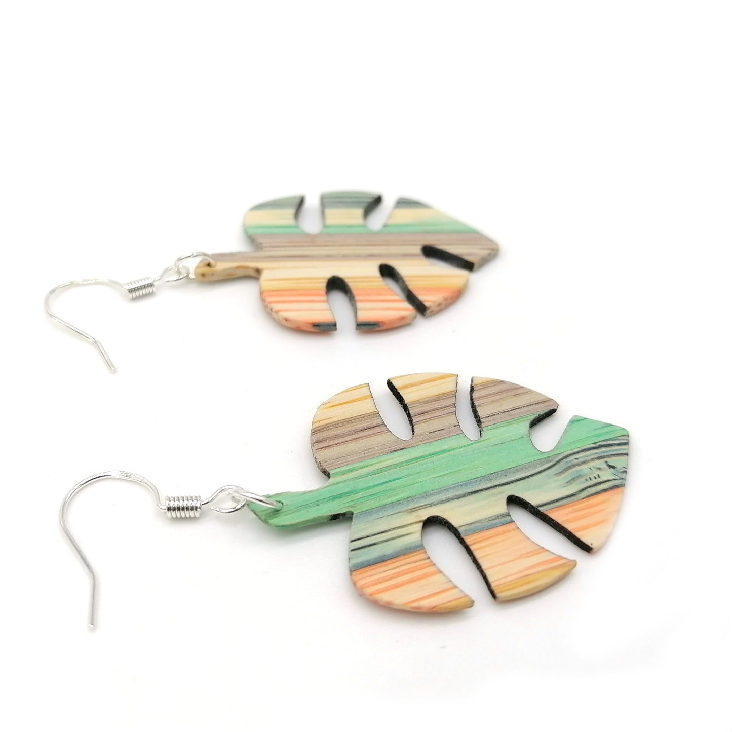 multicolor bamboo Handmade  Earrings ear038