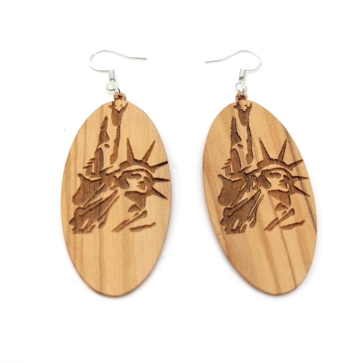 olive wood Handmade  Earrings ear040