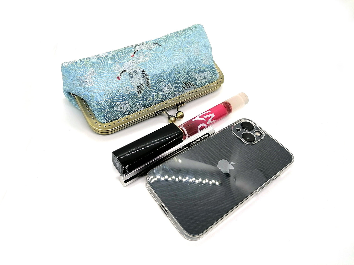 Crane Silk Evening Clutch Bag