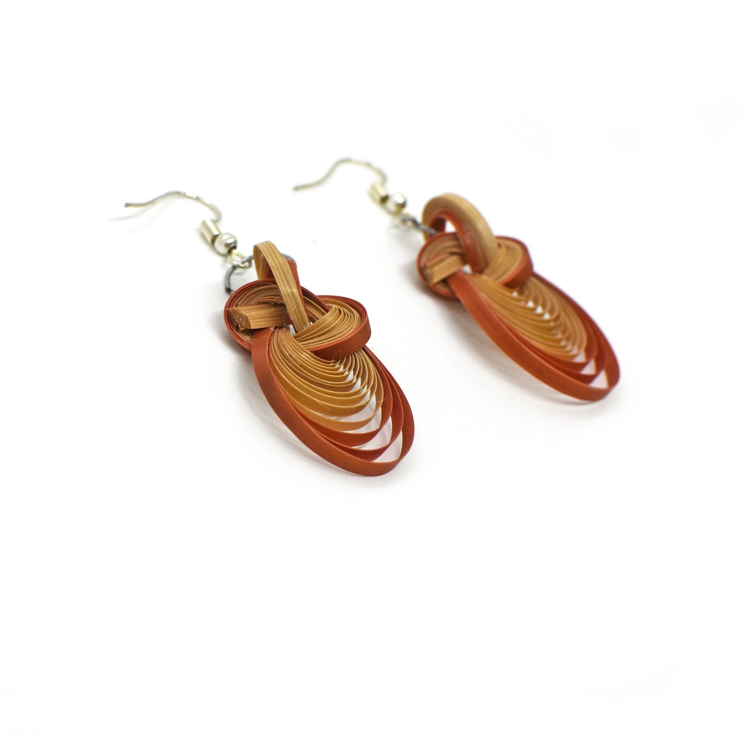 Exquisite Crafted Earring, Bamboo Weaving