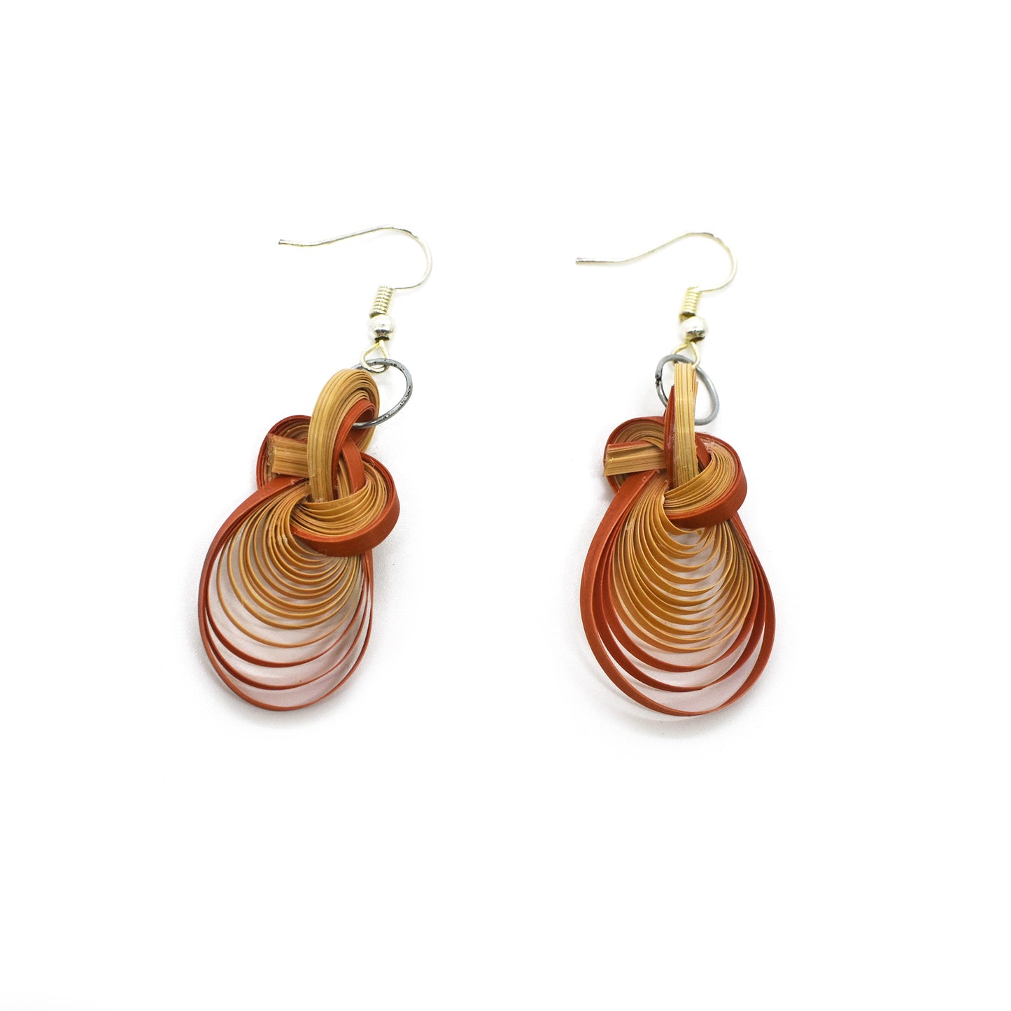 Exquisite Crafted Earring, Bamboo Weaving