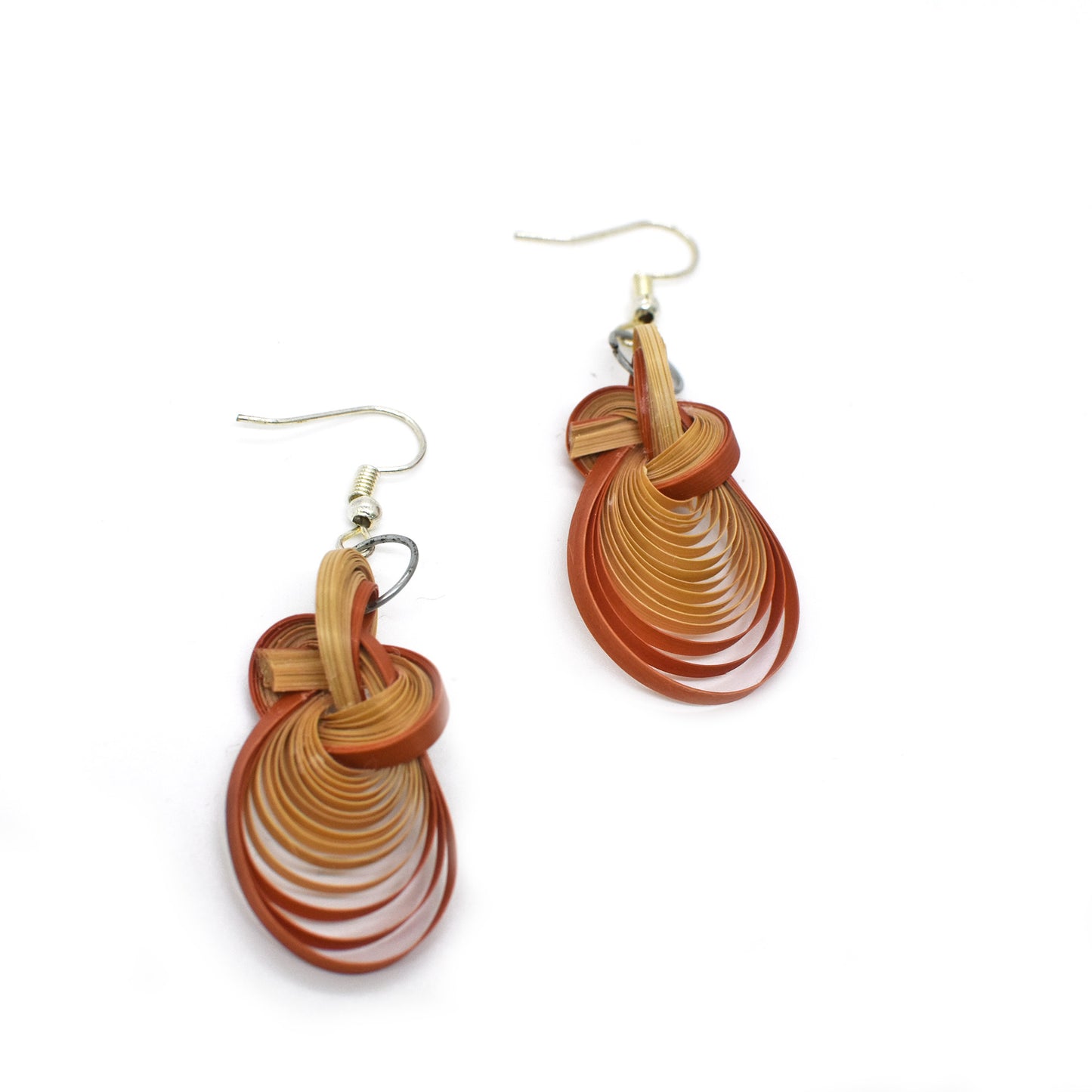 Exquisite Crafted Earring, Bamboo Weaving