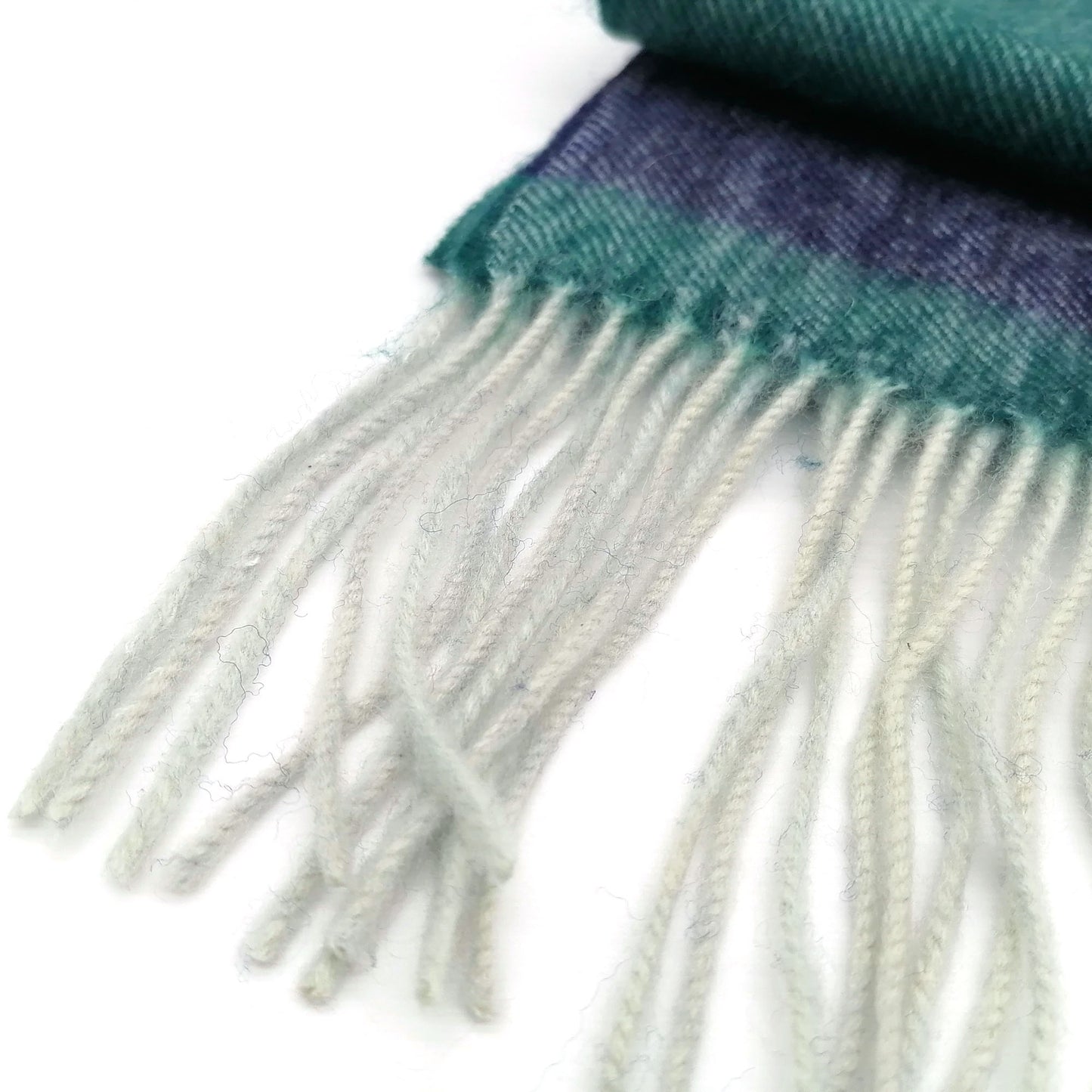 Color Blocked Cashmere Scarf Tassel