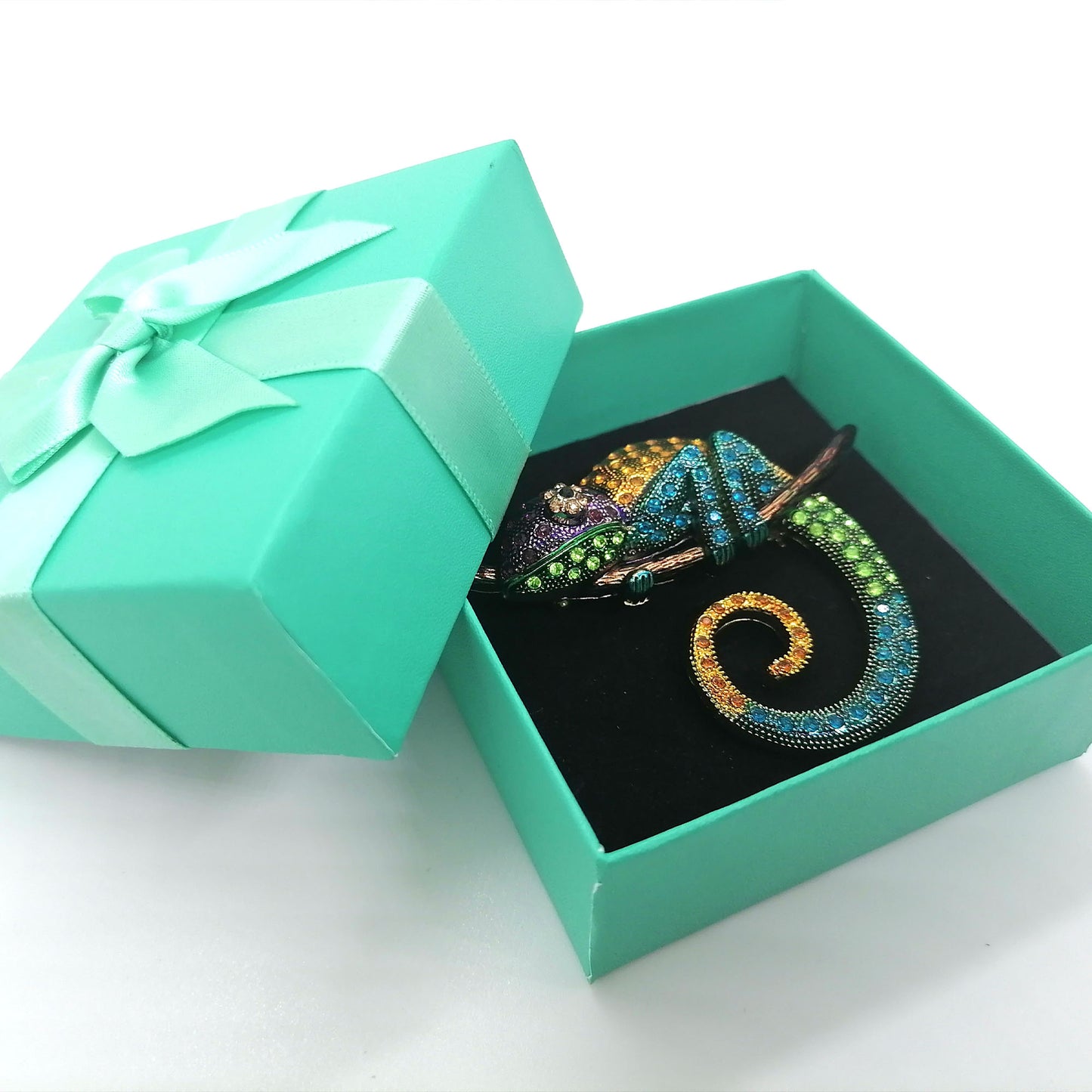 Chameleon Silver Gold Brooch