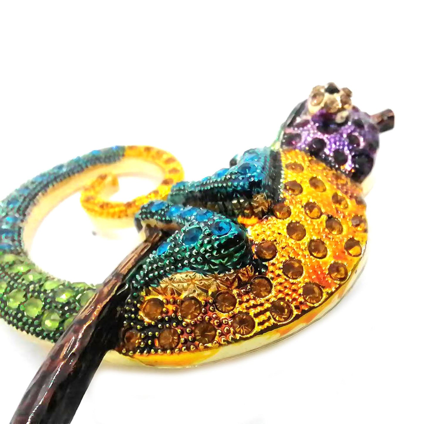 Chameleon Silver Gold Brooch