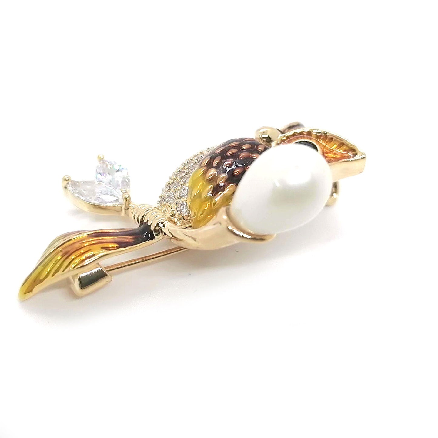 Delicate Owl Brooch, Crystal Pearl Coat Pin, Ultimate Gift