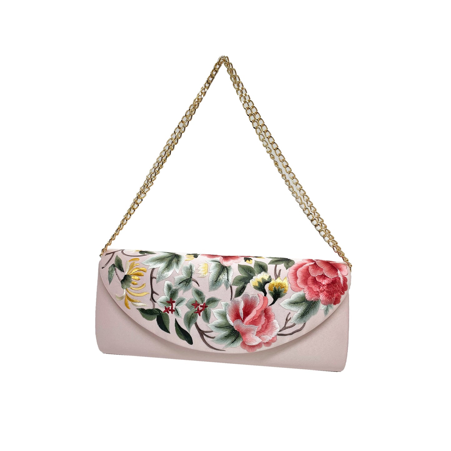 Embroidered Flowers Messenger Bag, Shoulder Bag