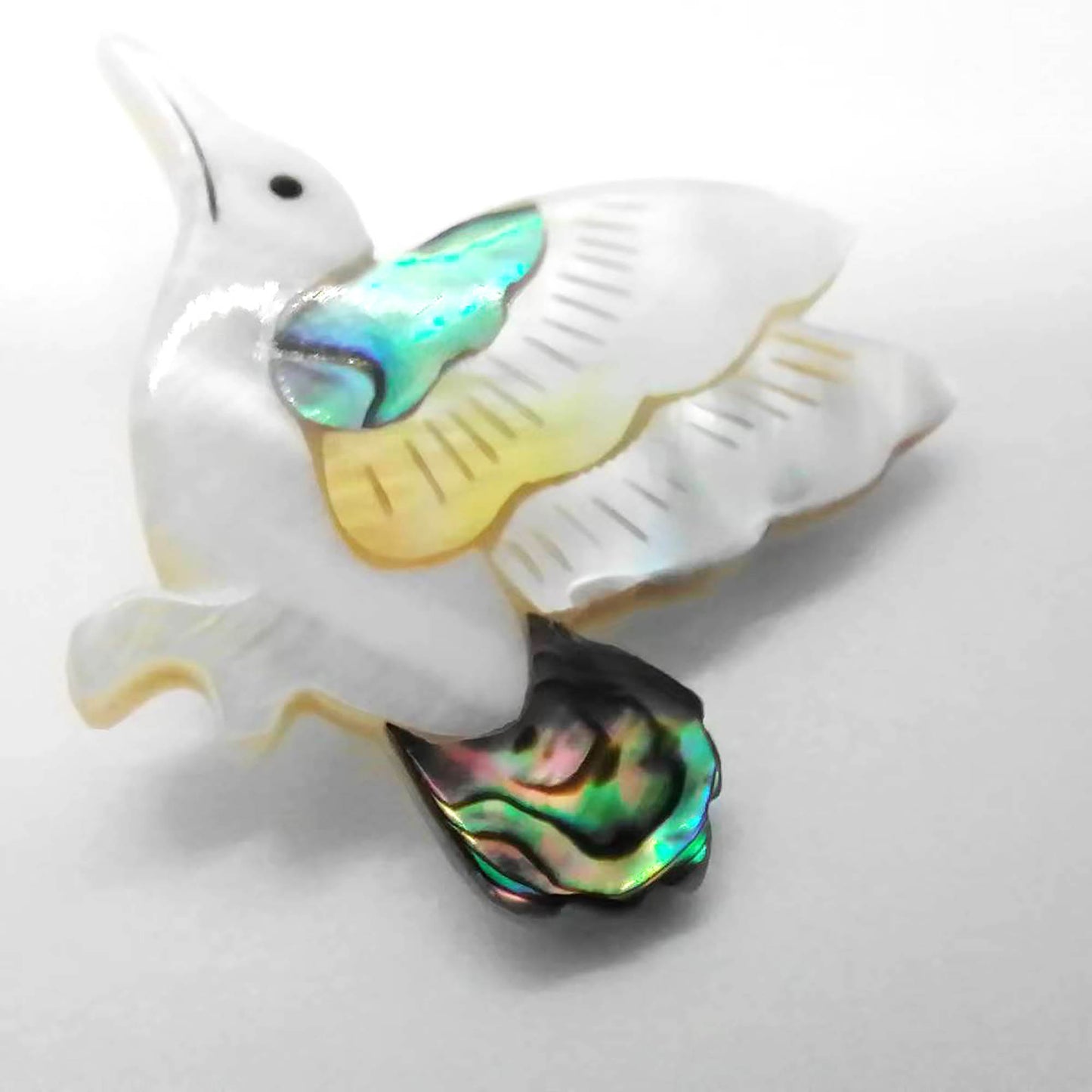 Gorgeous Pigeon Brooch, Reflective Shell, Nice Gift Choice