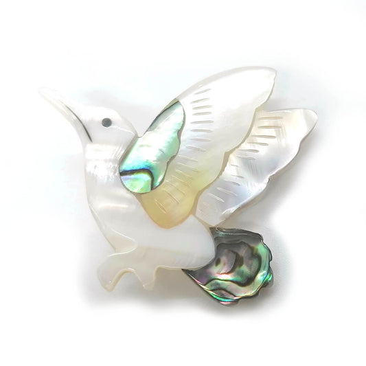 Gorgeous Pigeon Brooch, Reflective Shell, Nice Gift Choice