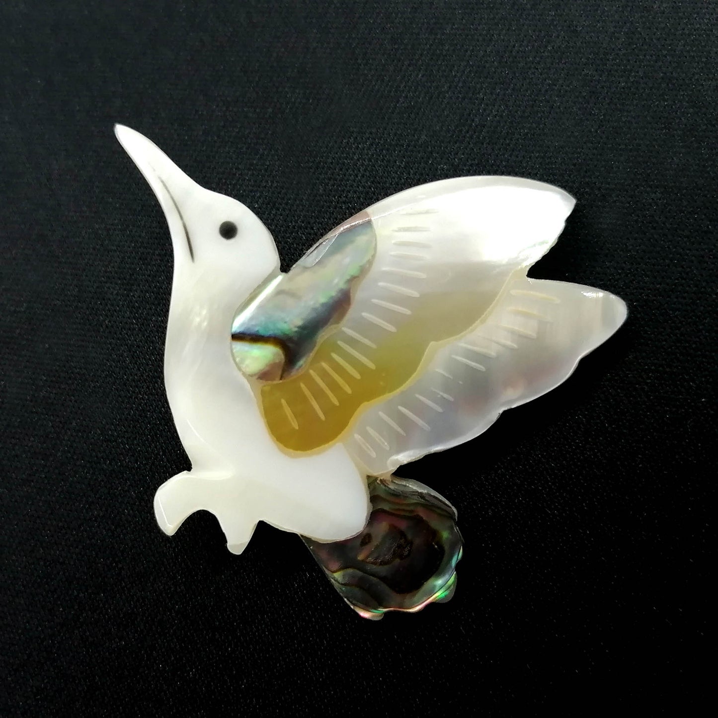 Gorgeous Pigeon Brooch, Reflective Shell, Nice Gift Choice